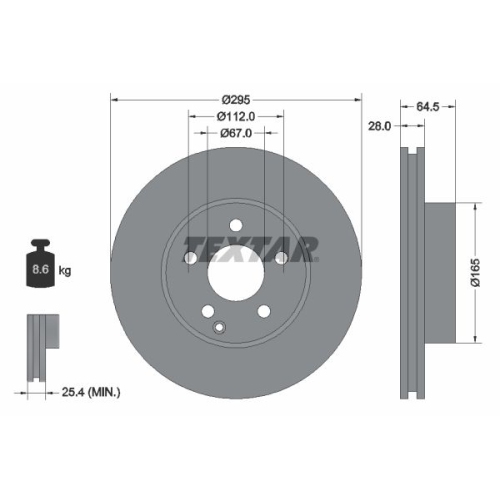 TEXTAR Disc frana PRO+