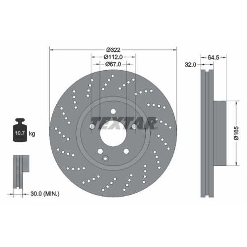 TEXTAR Disc frana PRO
