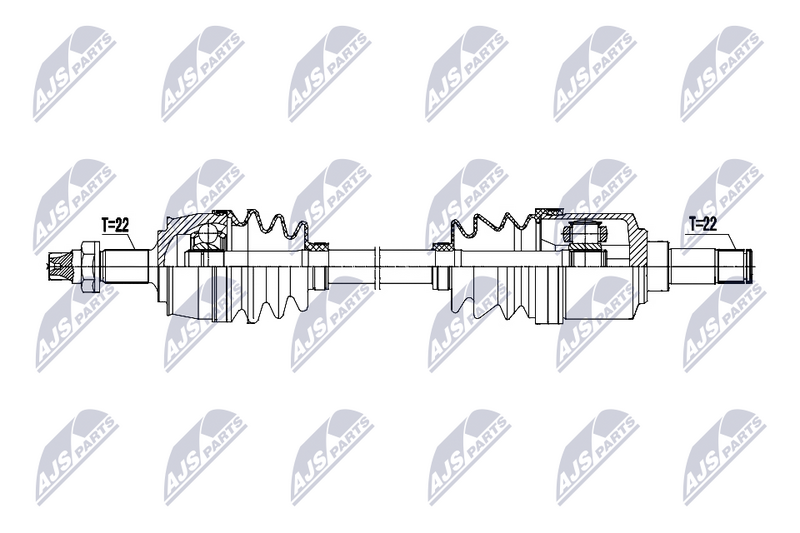 Planetara Fiat Grande Punto 1.2 2005-; Alfa Romeo Mito 1.4 2008-2013; partea stanga, cutie viteze manuala; 51754514; NTY, aftermarket