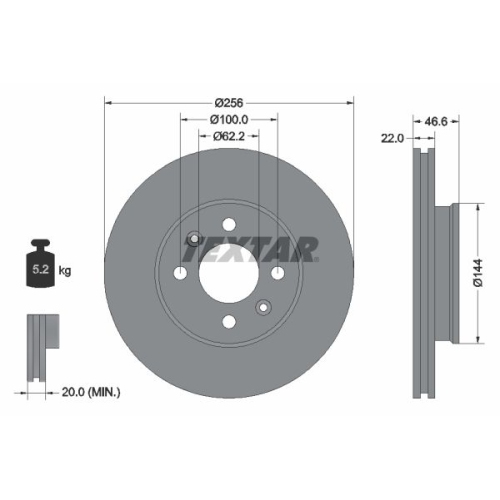 TEXTAR Disc frana PRO
