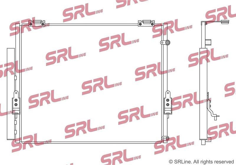 Condensator climatizare AC Toyota Sequoia 08-22, Tundra 07-21, motor: 4.6 V8, 4.7 V8, 5.7 V8, Condensator cu uscator integrat , 660(625)x515(495)x16, SRLine, miez si rezervor din aluminiu brazat, 88460-0C100