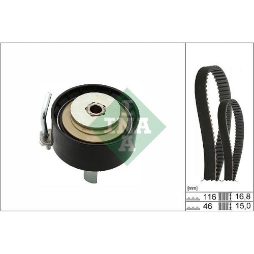 Kit curea distributie Ford Fiesta 7 Van, Tourneo Connect / Grand Tourneo Connect V408, Tourneo Custom V362 Bus (F3), Transit Connect V408 Van, Transit Custom V362 Box (Fy, Transit Custom V362 Bus (F3), 1.0 Ecoboost, 1.0 EcoBoost PHEV, INA
