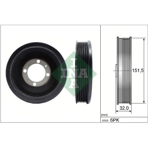Schaeffler INA Fulie curea, arbore cotit