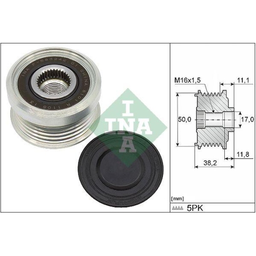 Fulie alternator Ssangyong Tivoli 01.15-, Xlv Suv 04.16-, INA