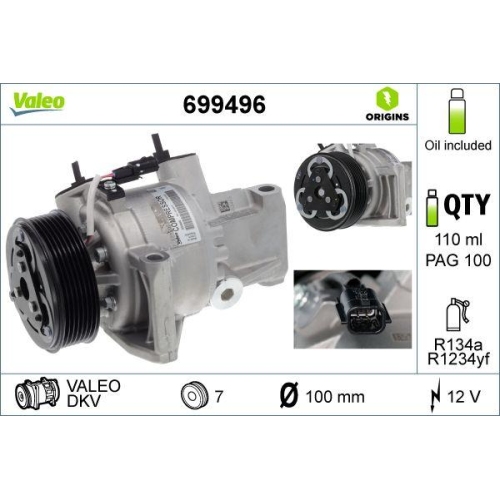 VALEO Compresor, climatizare VALEO ORIGINS NEW OE TECHNOLOGY