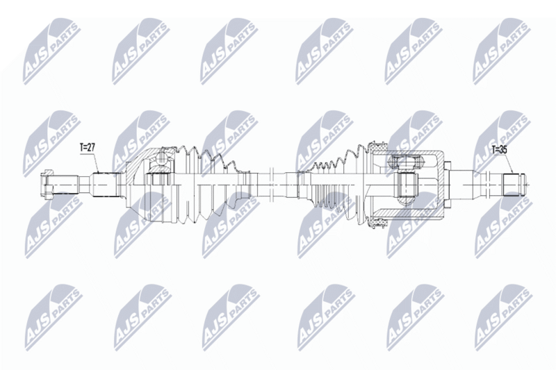Planetara Ford Edge 2.0 T Ecoboost 2WD, 4WD 2015-2019, 2.0 TDCI 180 CP 2WD, 4WD 2015-2019; partea din fata, stanga, cutie viteze automata; F2GZ3B437A; NTY, aftermarket