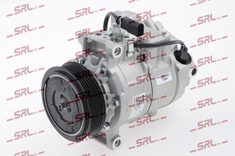 Compresor AC nou Audi A8 03-10, A8 10-, Q7 05-; Vw Touareg 10-18, motor: 4.2 TDI, tip Denso: 6SEU14C4E6009285, Diam. fulie (mm) 100, SRLine, 4E0260805AE; 4E0260805AK