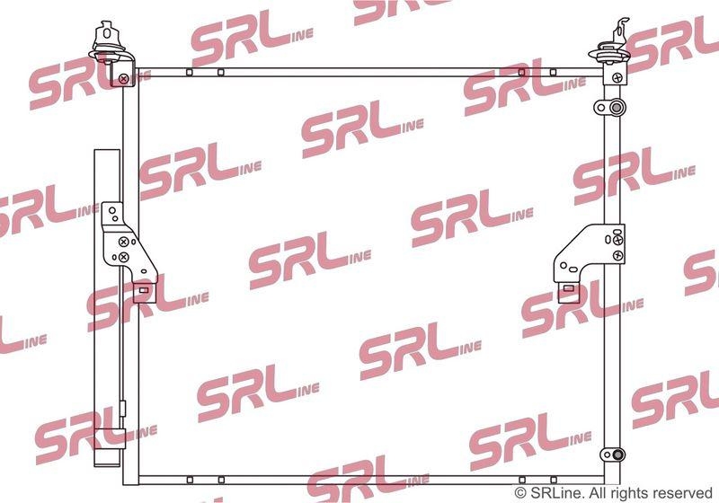 Condensator climatizare AC Toyota Fj Cruiser 06-, motor: 4.0 V6, Condensator cu uscator integrat , 625(585)x525(500)x16, SRLine, miez si rezervor din aluminiu brazat, 8846035380