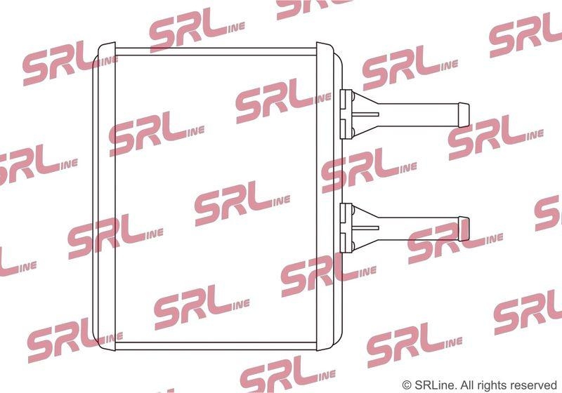 Radiator incalzire habitaclu Nissan Almera Classic 07-, Almera Tino 00-06, Almera 00-07, Primera 01-07, motor: 1.6, cu conducte, 215x158x18, SRLine, miez si rezervor din aluminiu brazat, 27120BN060; 27120BN065