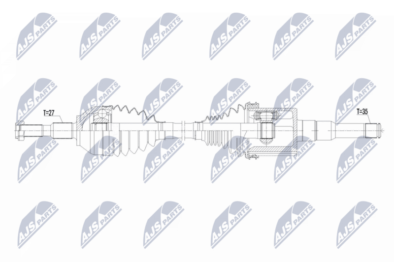 Planetara Ford Edge 2.0 T Ecoboost 2WD, AWD 2018-; partea din fata, stanga, cutie viteze manuala / automata; K2GP3B437AD; NTY, aftermarket