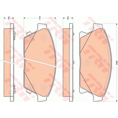 Placute frana Opel Zafira, Mokka, Astra J, Ampera, Chevrolet Volt, Trax, Orlando, Cruze, Cadillac Ats, Vw Scirocco, Jetta, Skoda Yeti, Superb, Octavia, Seat Leon, Altea, Audi A3, A1, TRW