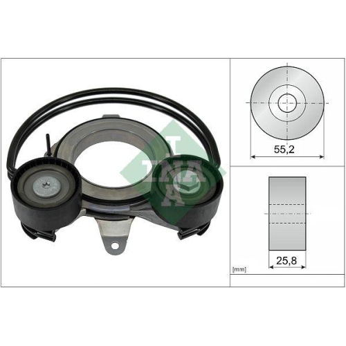 Intinzator curea Audi A4 Allroad B9 (8wh, A4 B9 (8w2, A4 B9 Avant (8w5, A5 (F53, A5 Convertible (F57, A5 Sportback (F5a, A6 C8 (4a2), A6 Estate (4a5, A7 Sportback (4ka), Q7 (4mb; Porsche Macan (95b), INA