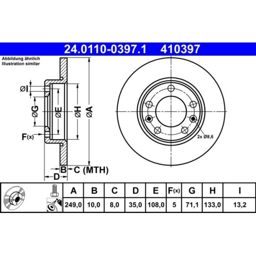 ATE Disc frana