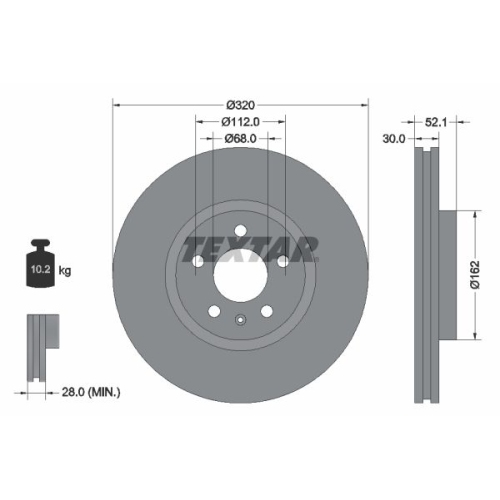 TEXTAR Disc frana PRO