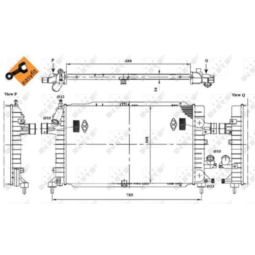 Radiator racire motor Nrf 53447