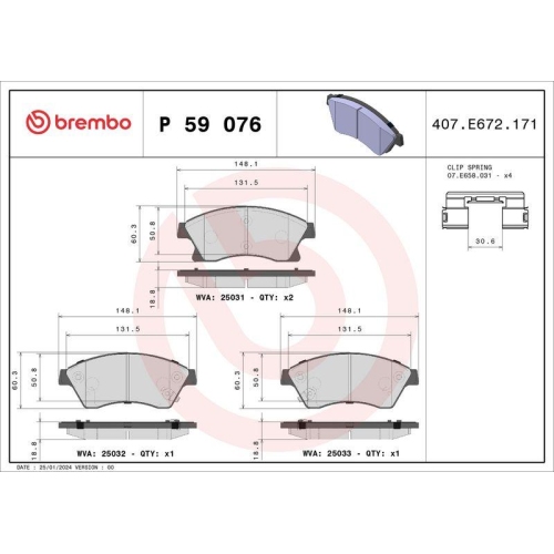 Placute frana Chevrolet Aveo Liftback (T300) 03.11-, Aveo Saloon (T300) 03.11-, Cruze (J300) 05.09-, Cruze Estate (J308) 08.12-, Cruze Liftback (J305) 12.10-; Opel Astra H Classic Liftback (A04) 01.09-, Astra J (P10) 09.09-04.16, Astra J Box / Estate (P10