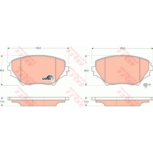 Placute frana Toyota Rav 4 2 (Cla2 , Xa2 , Zca2 , Aca2 ), 06.2000-11.2005, TRW