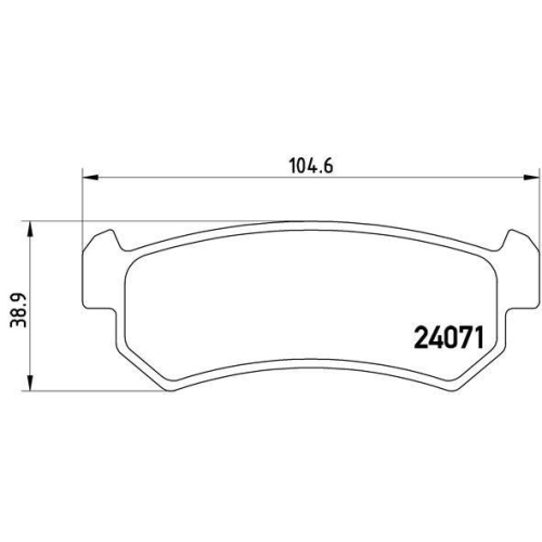 Placute frana Chevrolet Lacetti (J200) 03.03-, Lacetti Estate (J200) 05.03-, Lacetti Sedan (J200) 03.03-03.13, Nubira Estate 01.05-12.11, Nubira Sedan 01.05-12.12; Daewoo Lacetti Hatchback (Klan) 02.02-, Nubira (J100) 04.97-, Nubira Saloon (J100) 04.97-,
