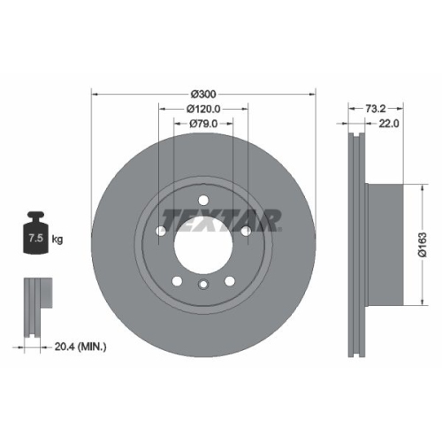 TEXTAR Disc frana PRO+