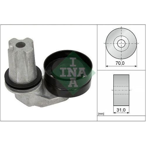 Intinzator curea Land Rover Discovery 3 (L319) 07.04-09.09, Discovery 3 Van (L319) 01.07-07.09, Discovery 4 (L319) 09.09-12.18, Range Rover Sport I (L320) 02.05-03.13, INA