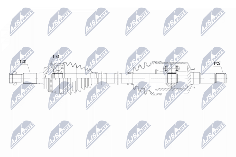 Planetara Ford Edge 3.5 AWD 2007-2014; Lincoln Mkx 3.5 AWD 2007-2013; partea din fata, stanga, cutie viteze automata; 7T4Z3A427B; NTY, aftermarket