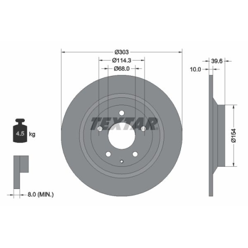 TEXTAR Disc frana PRO