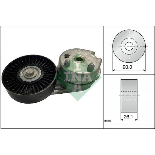 Intinzator curea Land Rover Discovery 3 (L319), Discovery 3 Van (L319), Discovery 4 (L319), Discovery 4 Van (L319), Range Rover 4 (L405), Range Rover Sport I (L320), Range Rover Sport 2 (L494), INA