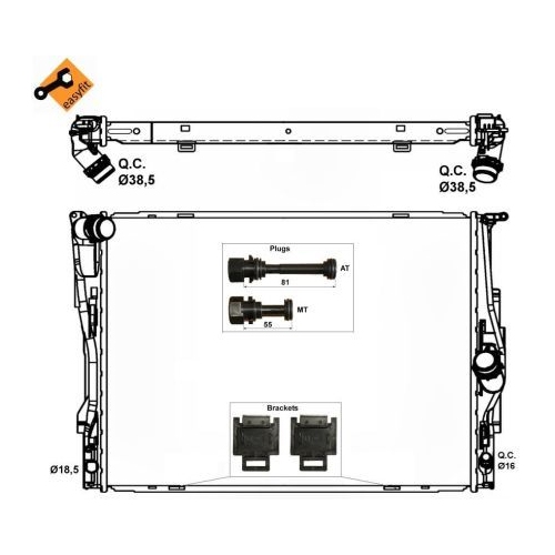 Radiator racire motor Nrf 53474