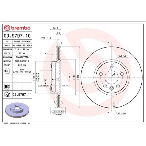 Set disc frana Ford Galaxy I (Wgr) 03.95-05.06, Galaxy Mk I Van (Wgr) 03.95-05.06; Seat Alhambra (7v8 7v9) 04.96-03.10, Alhambra Van (7v8 7v9) 03.96-03.10; Vw Sharan (7m8 7m9 7m6) 05.95-03.10, Sharan Van (7m) 05.95-03.10, Transporter T4 Box (70a 70h 7da 7