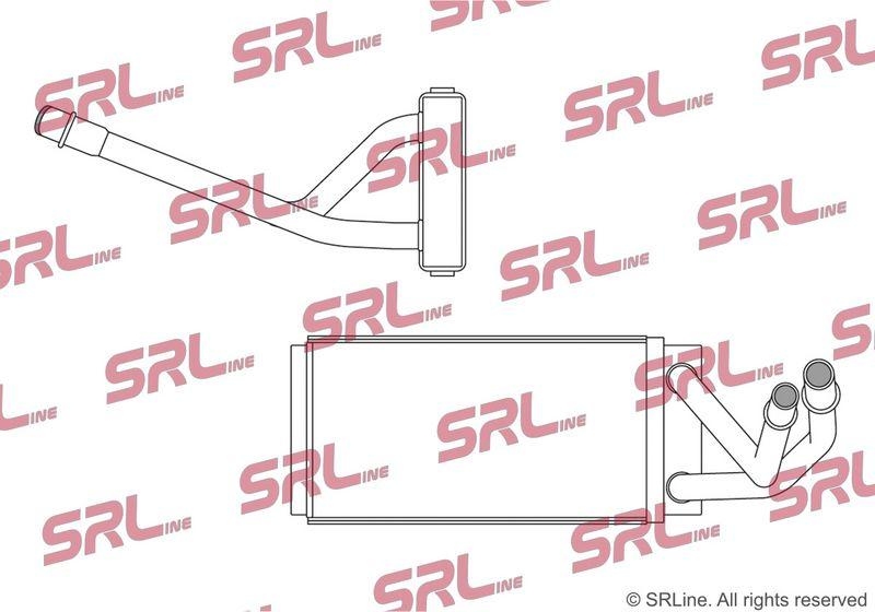 Radiator incalzire habitaclu Hummer H3 05-10, motor: 3.5 V6, 3.7 V6, 5.3 V8, 240x124x22, SRLine, miez si rezervor din aluminiu brazat, 10397108