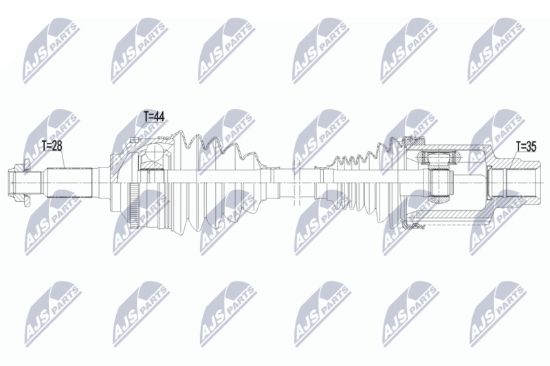 Planetara Ford Escape 2.0, 2.3, 3.0 2001-2007; Mazda Tribute 2.0, 2.3, 3.0 2001-2007; Mercury Mariner 2005-2007; partea din fata, dreapta, cutie viteze automata; GG052550XD; NTY, aftermarket
