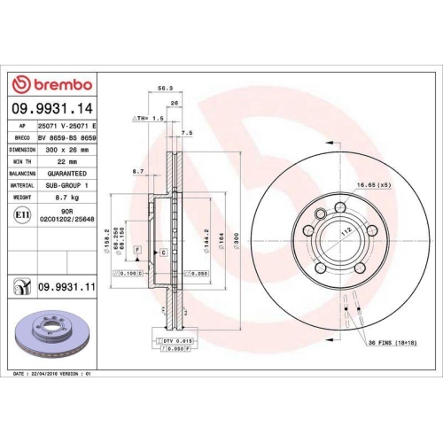 Set disc frana Ford Galaxy I (Wgr) 03.95-05.06, Galaxy Mk I Van (Wgr) 03.95-05.06; Seat Alhambra (7v8 7v9) 04.96-03.10, Alhambra Van (7v8 7v9) 03.96-03.10; Vw Sharan (7m8 7m9 7m6) 05.95-03.10, Sharan Van (7m) 05.95-03.10, Transporter T4 Box (70a 70h 7da 7
