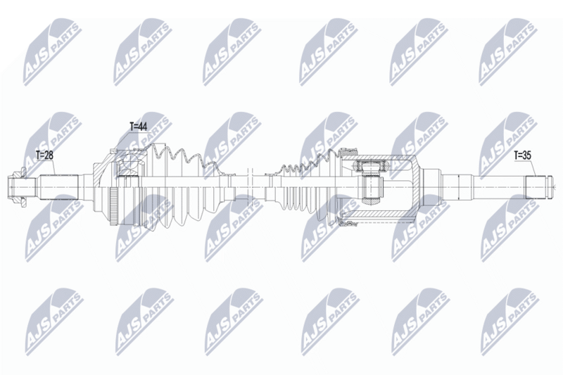 Planetara Ford Escape 2.0, 2.3, 3.0 2001-2007; Mazda Tribute 2.0, 2.3, 3.0 2001-2007; Mercury Mariner 2005-2007; partea din fata, stanga, cutie viteze automata; GG062560XE; NTY, aftermarket