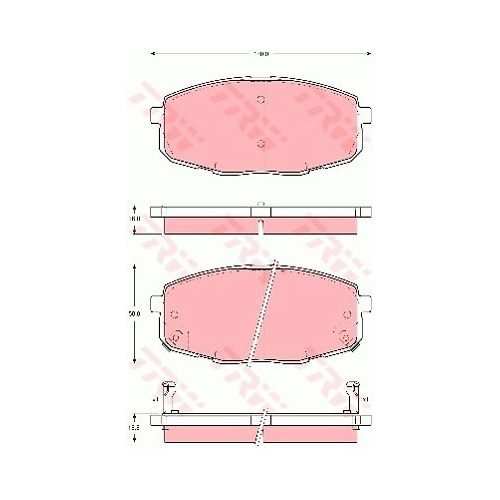 Placute frana Kia Carens 2 (Fj), 07.2002-, Motorizare 1.6, TRW
