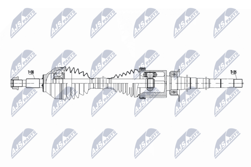 Planetara Ford Explorer 2WD 2.0 T Ecoboost 2012-2015, 2.3 T Ecoboost 2WD 2016-2019; partea din fata, dreapta, cutie viteze automata; BB5Z3B436H; NTY, aftermarket
