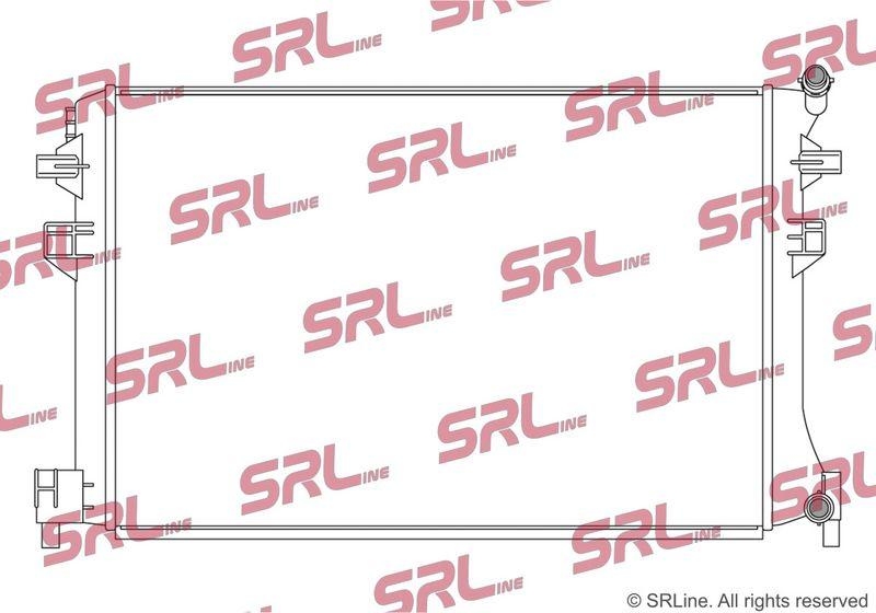 Radiator Audi A1 (Gb) 18-; Seat Arona 17-, Ibiza 17-; Skoda Fabia 21-, Kamiq 19-, Scala 19-; Vw Polo 17-, T-Cross 19-, motor: 1.0 TFSI, 1.5 TFSI, intrare/iesire conectare rapida, 623x411x16, SRLine, Aluminiu/ Plastic brazat, 2Q0121253D