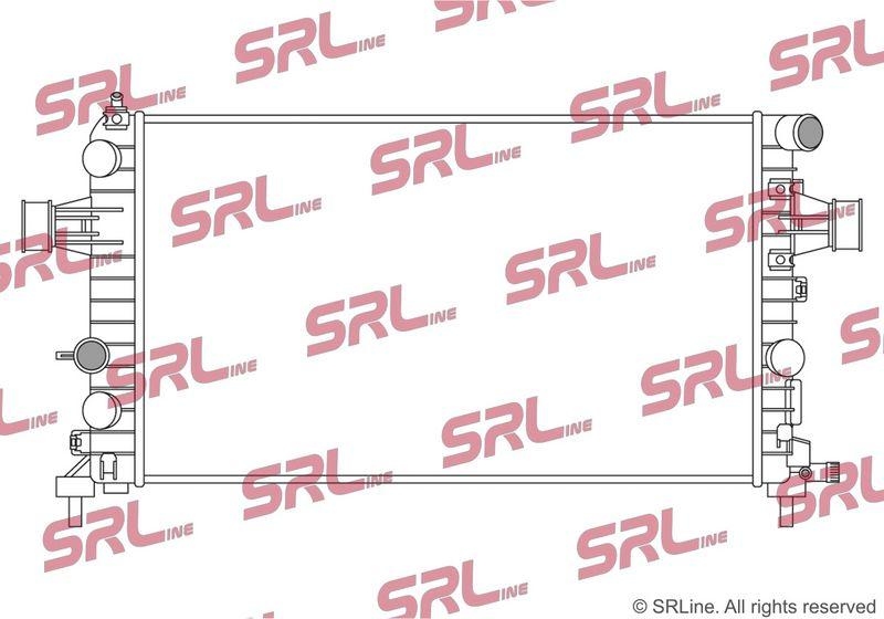 Radiator Opel Astra H 04-, motor: 1.2, 1.4, 1.8, 600x368x16, SRLine, Aluminiu/ Plastic brazat, 1300265
