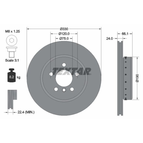 TEXTAR Disc frana PRO+