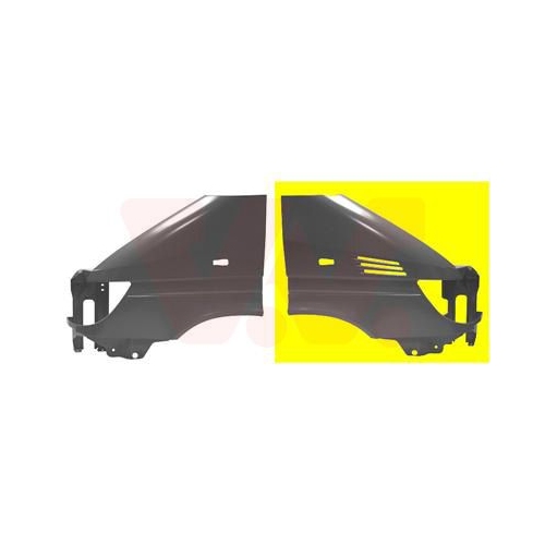 Aripa fata Mercedes Sprinter 208-414, 04.2000-12.2002 / Sprinter 208-416 01.03-07.2006, partea Dreapta, cu gaura pentru semnalizare, 9016307007, VAN WEZEL