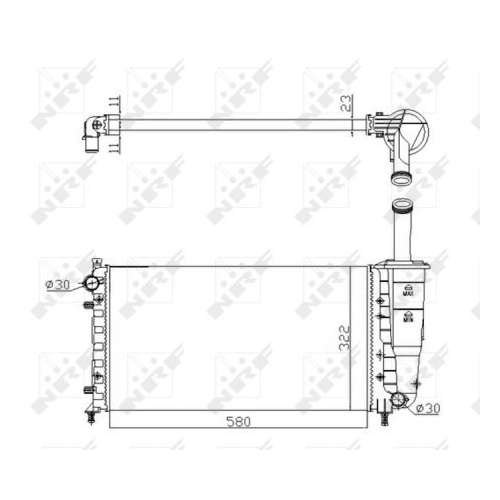 Radiator racire motor Nrf 53601A