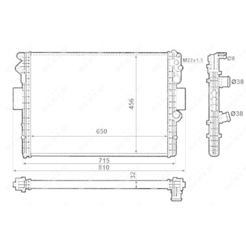 Radiator racire motor Nrf 53612