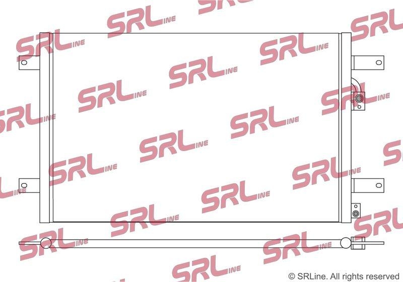 Condensator climatizare AC Ford Galaxy 95-00; Seat Alhambra 96-00; Vw Sharan 95-00, motor: 1.9 TDI, 2.0, 2.3, 2.8 V6, Condenser fara uscator , 595x370x15, SRLine, miez si rezervor din aluminiu brazat, 1009526; 1029057