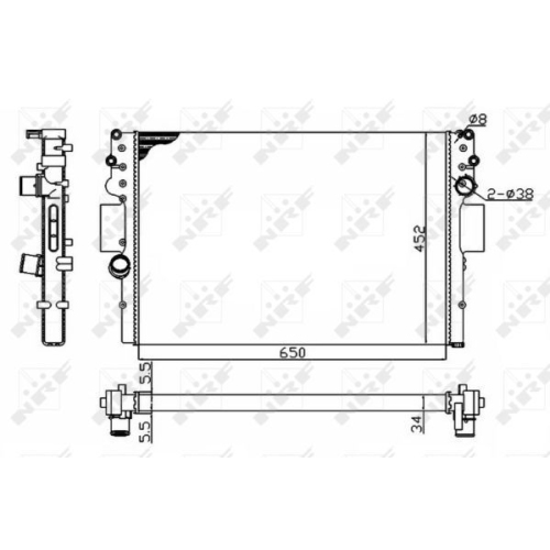 Radiator racire motor Nrf 53614A