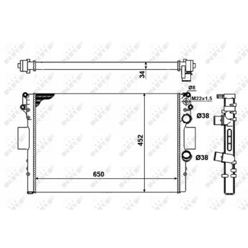 Radiator racire motor Nrf 53623A