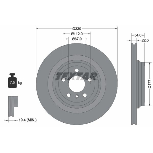 TEXTAR Disc frana PRO+