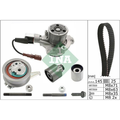 Kit distributie + Pompa apa Audi A3 (8v1, A3 Sedan (8vs, A3 Sportback (8va, Q2 (Gab; Seat Arona (Kj7, Ateca (Kh7, Ibiza 5 (Kj1, Leon (5f1), Leon Box / Liftback (5f1), Leon Sc (5f5), Leon St (5f8), Leon St Box / Estate (5f8); Skoda Kamiq (Nw4), Kodiaq I (N