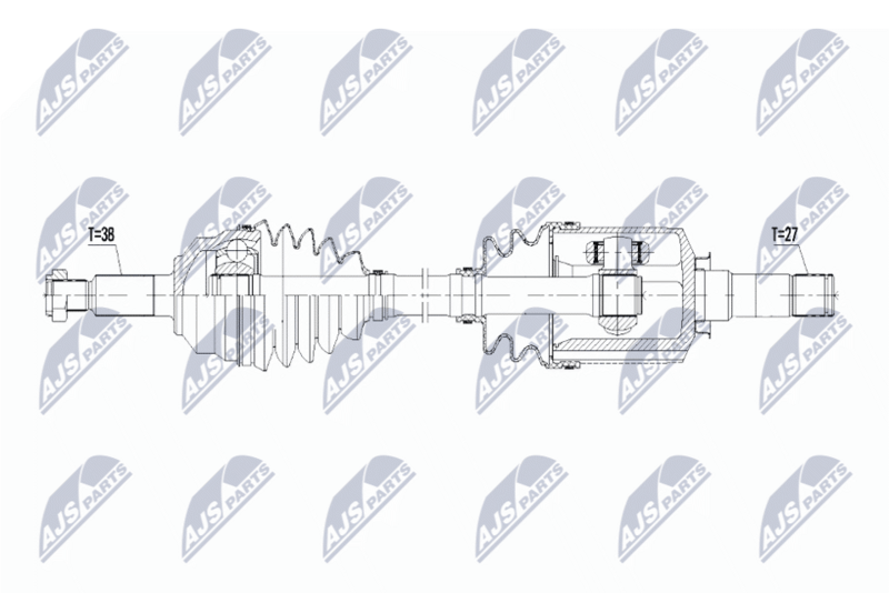 Planetara Ford Flex 3.5 2010-, Taurus 3.5 2010-; Lincoln Mkt 3.5 2010-2016, Mks 3.5 2010-2016; partea din fata, stanga, cutie viteze automata; AA5Z3B437A; NTY, aftermarket