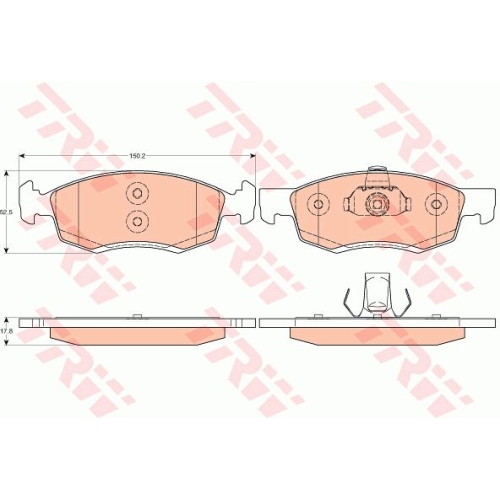Placute frana Dacia Logan Pick-Up (Us ), 03.2008-, Sandero, 06.2008-, Renault Logan 1 Combi (Ks ), 04.2007-, TRW