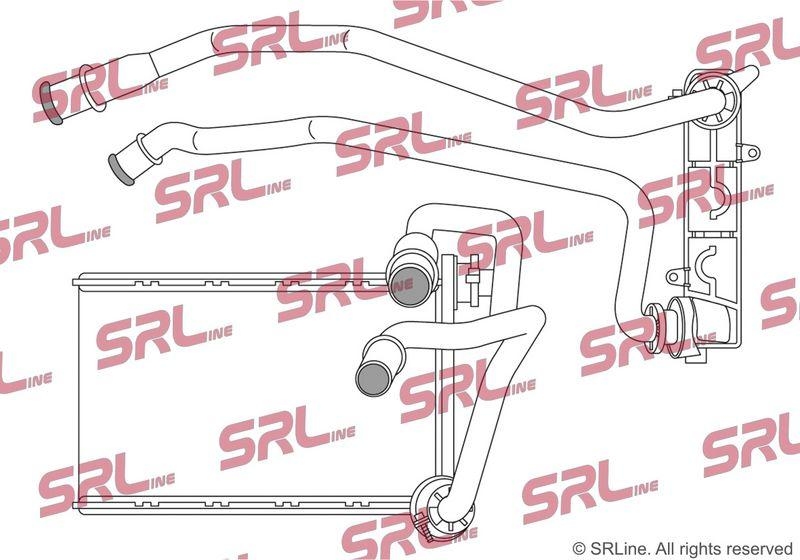 Radiator incalzire habitaclu Renault Megane 02-08, motor: 1.4, 1.5 dci, 1.6, 2.0, 2.0 dci, 2.0 T, cu conducte, 229x133x26, SRLine, miez si rezervor din aluminiu brazat, 7701209524