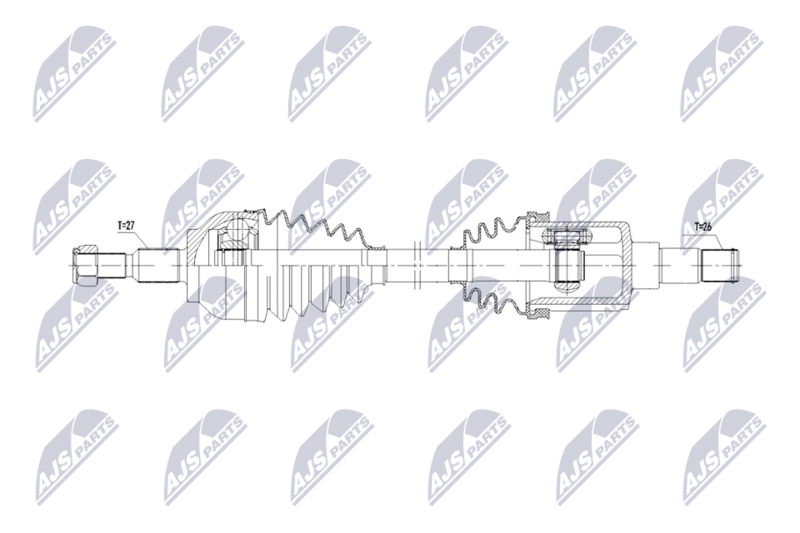 Planetara Ford Kuga II 1.5 ecoboost 2WD, 1.6 ecoboost 4WD 2012-; partea din fata, stanga, cutie viteze manuala; 1841615; NTY, aftermarket